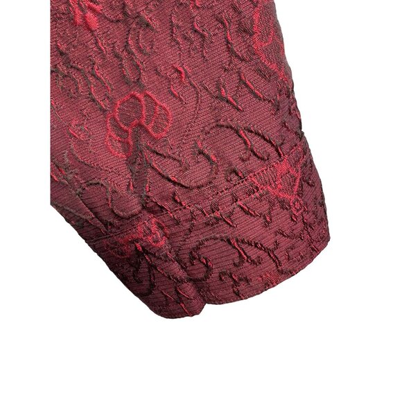 Vintage J. Jill Womens Brocade Jacket Size S Red & Black - Picture 8 of 10